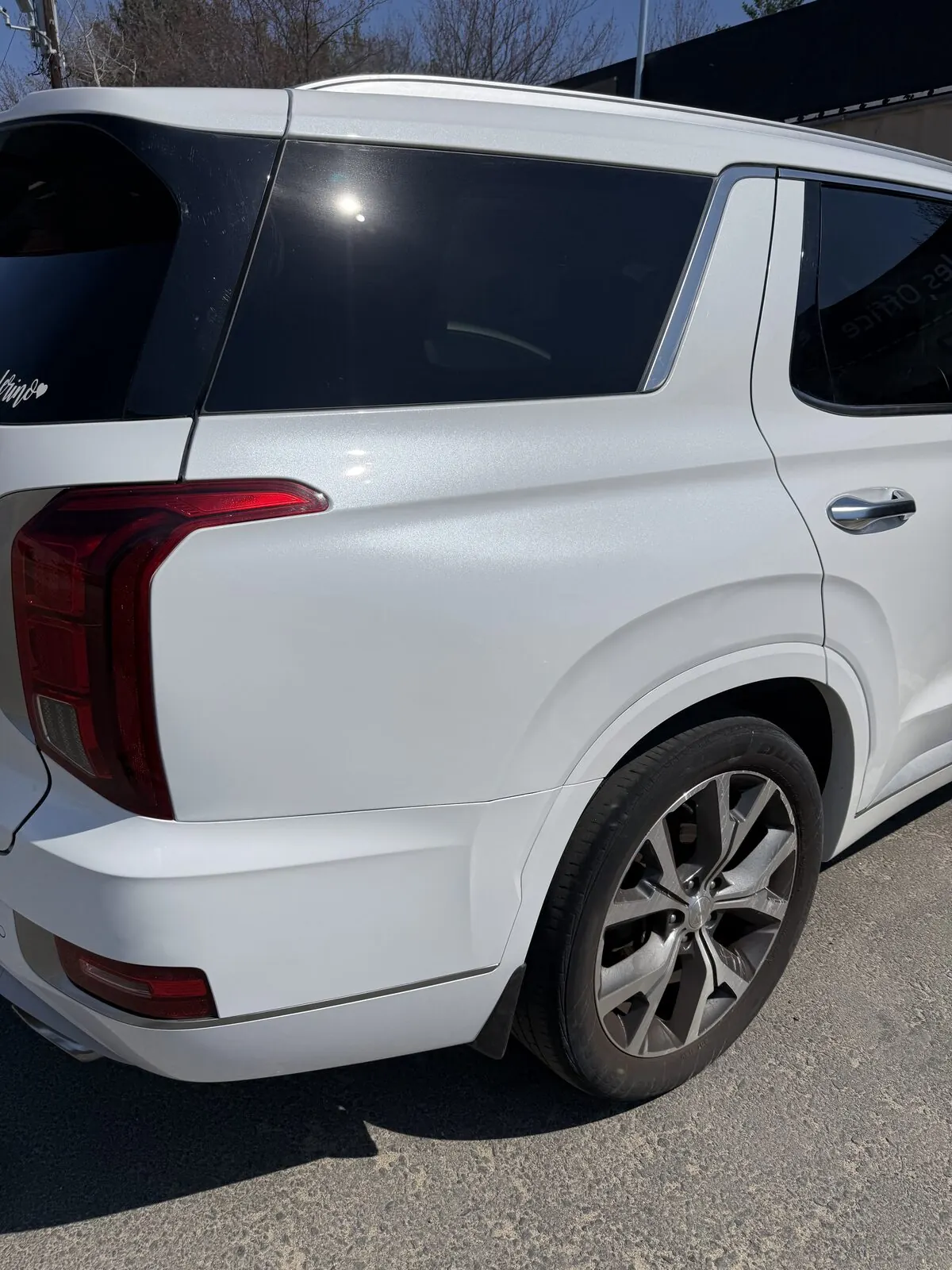 SUV after collision repair, cleaned and ready for pickup